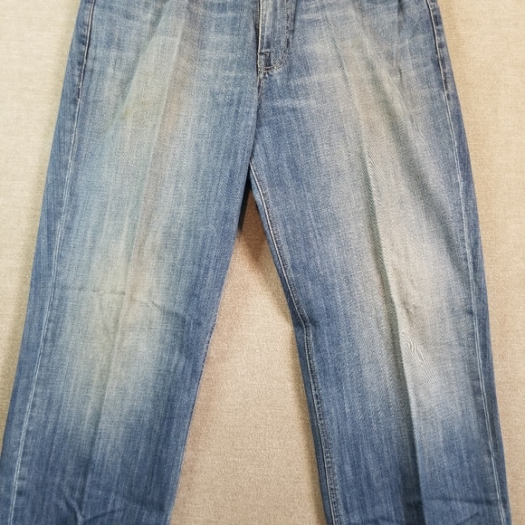 Ecko Unltd Jeans 38x33 Baggy Embroidered Faded Denim Wide Relax Hip Hop Y2K (906 - Picture 13 of 13